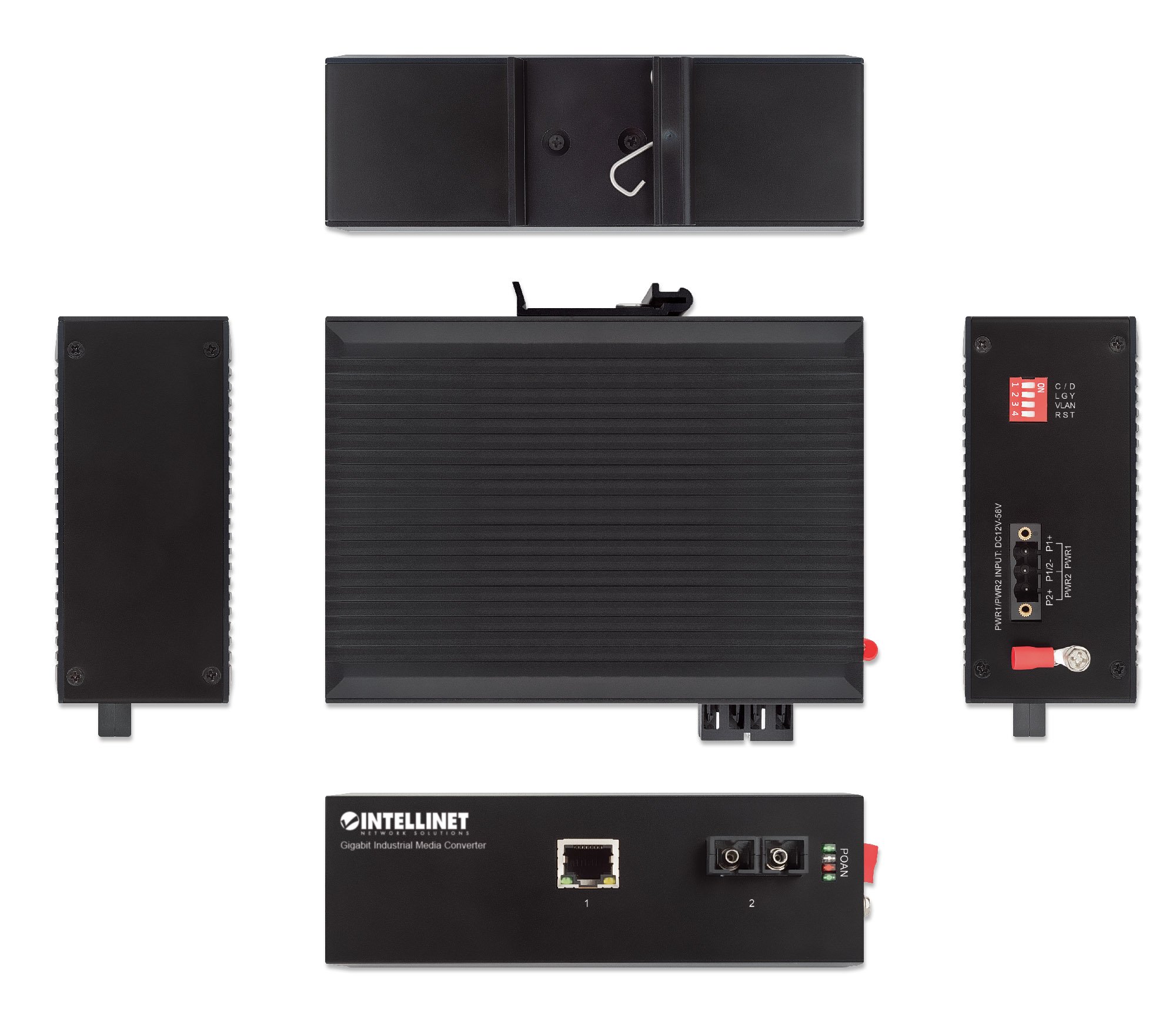 Media Converter Industriale Gigabit 1000Base-SX Monomodale INTELLINET - immagine 5