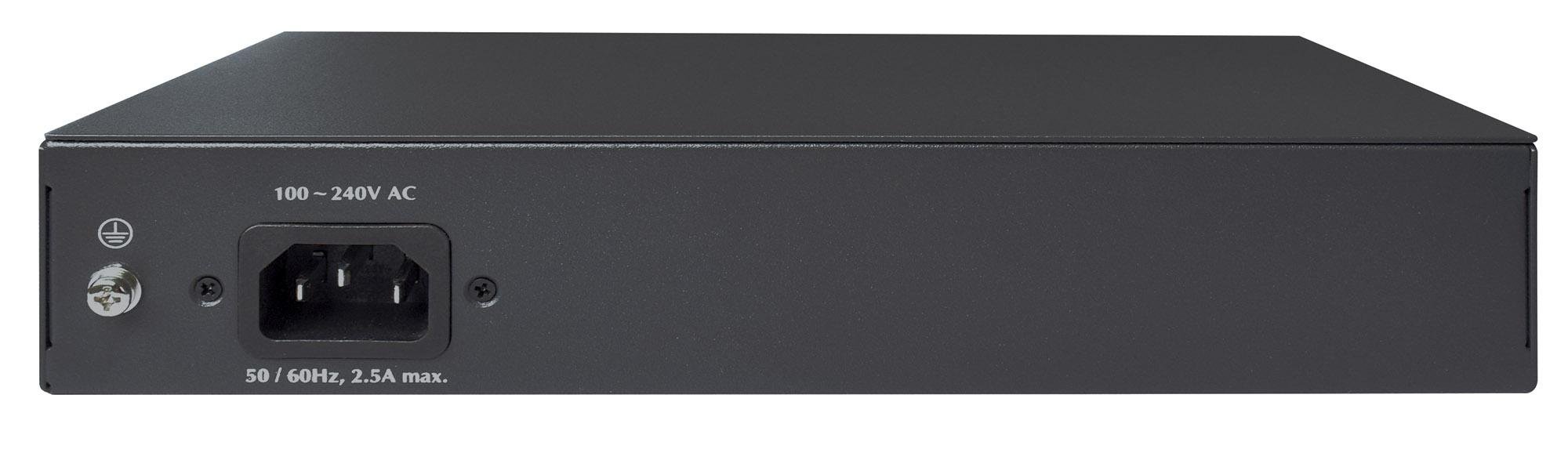 Switch Ethernet Gigabit 8 Porte PoE+ con 2 porte RJ45 Gigabit Uplink INTELLINET - immagine 5