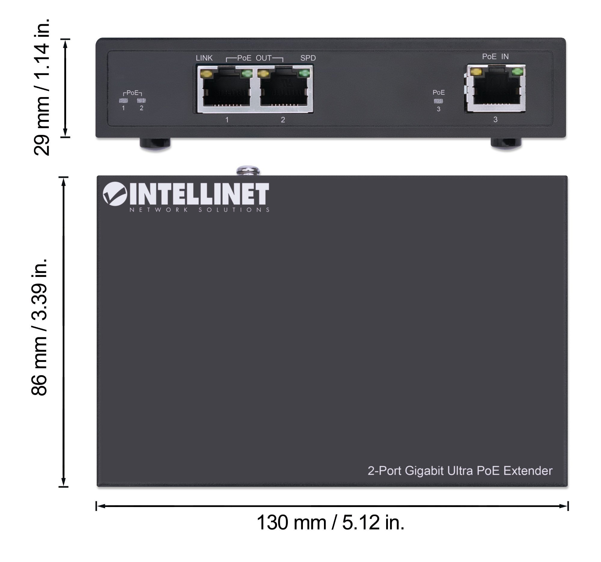 Ultra PoE Extender Gigabit 2 porte INTELLINET - immagine 5