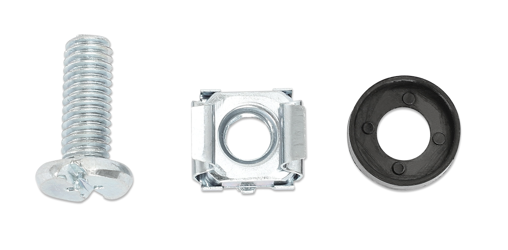Kit Set 100 Viti, 100 Dadi e 100 Rondelle per Montaggio Rack Silver INTELLINET - immagine 5