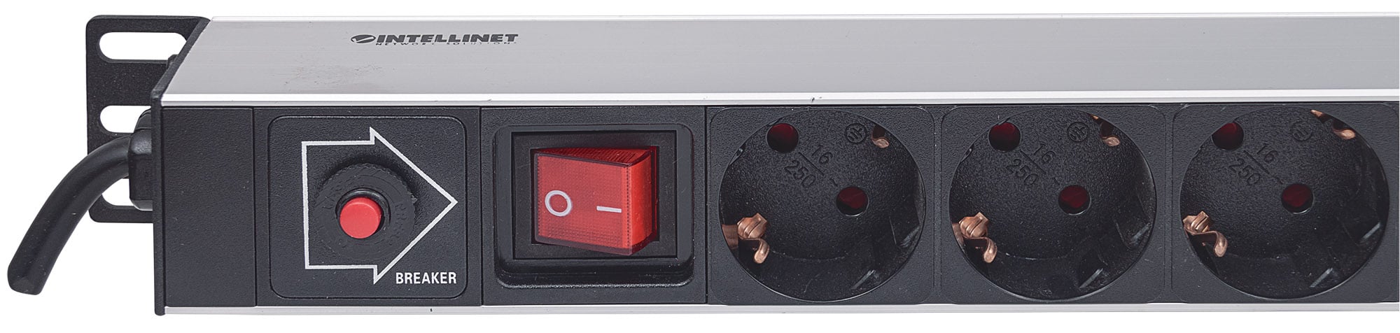 Multipresa Verticale per Rack 12 Posti Spina Schuko Angolata INTELLINET - immagine 5