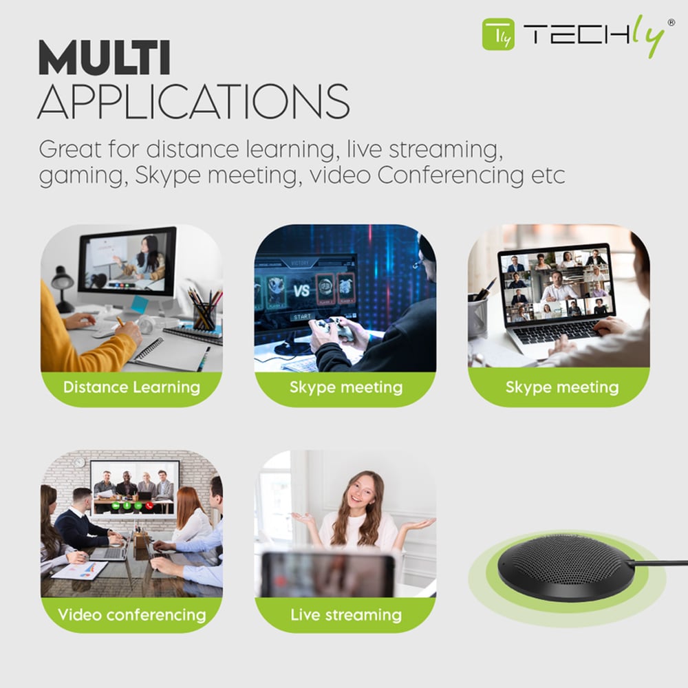 Microfono USB Omnidirezionale da Conferenza TECHLY - immagine 5