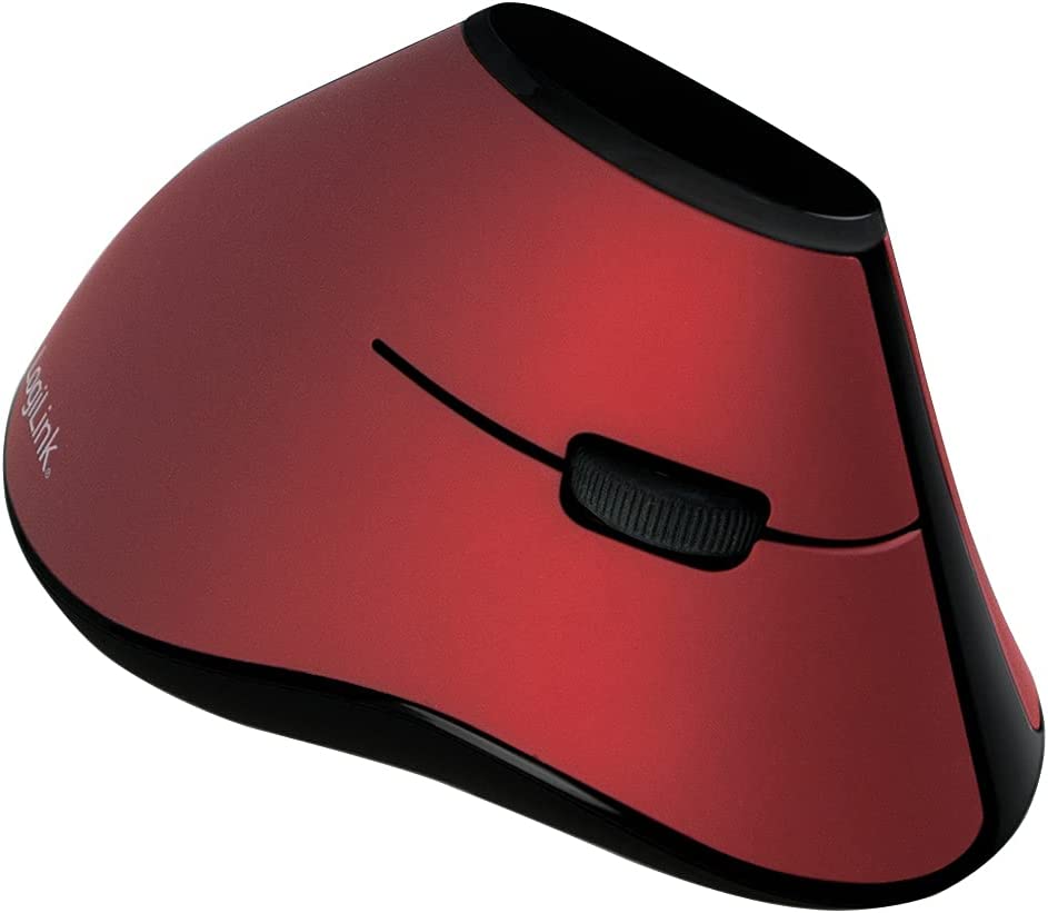 Mouse Verticale Ottico Ergonomico Wireless 1200dpi Rosso LOGILINK - immagine 5