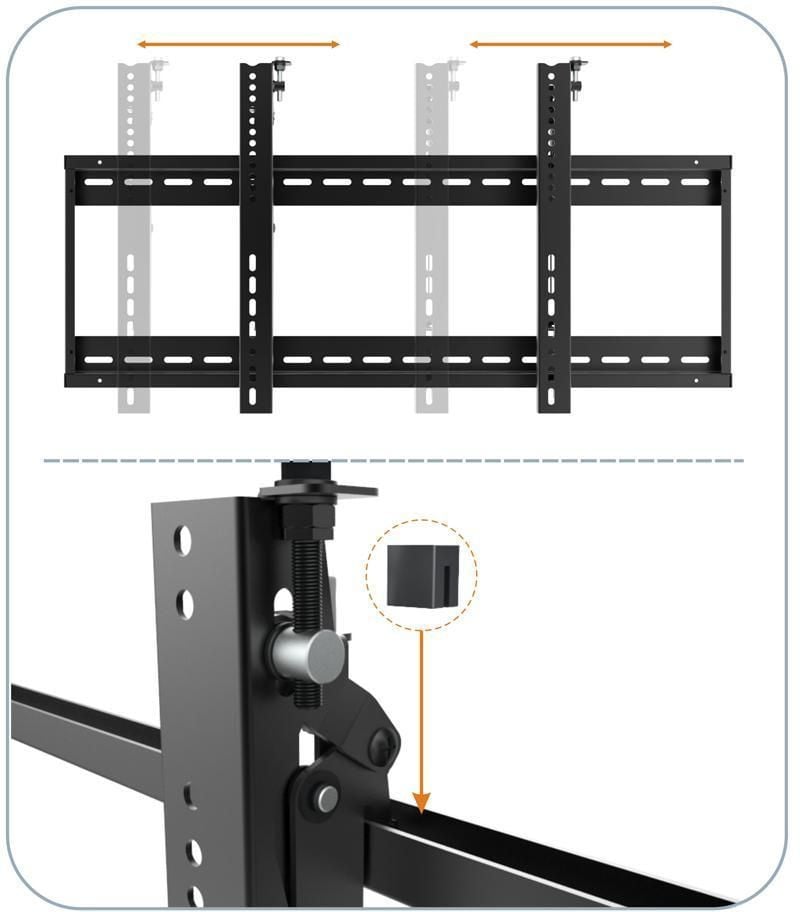 Supporto a muro per TV LED LCD 45-70'' per applicazioni videowall TECHLY NP - immagine 5