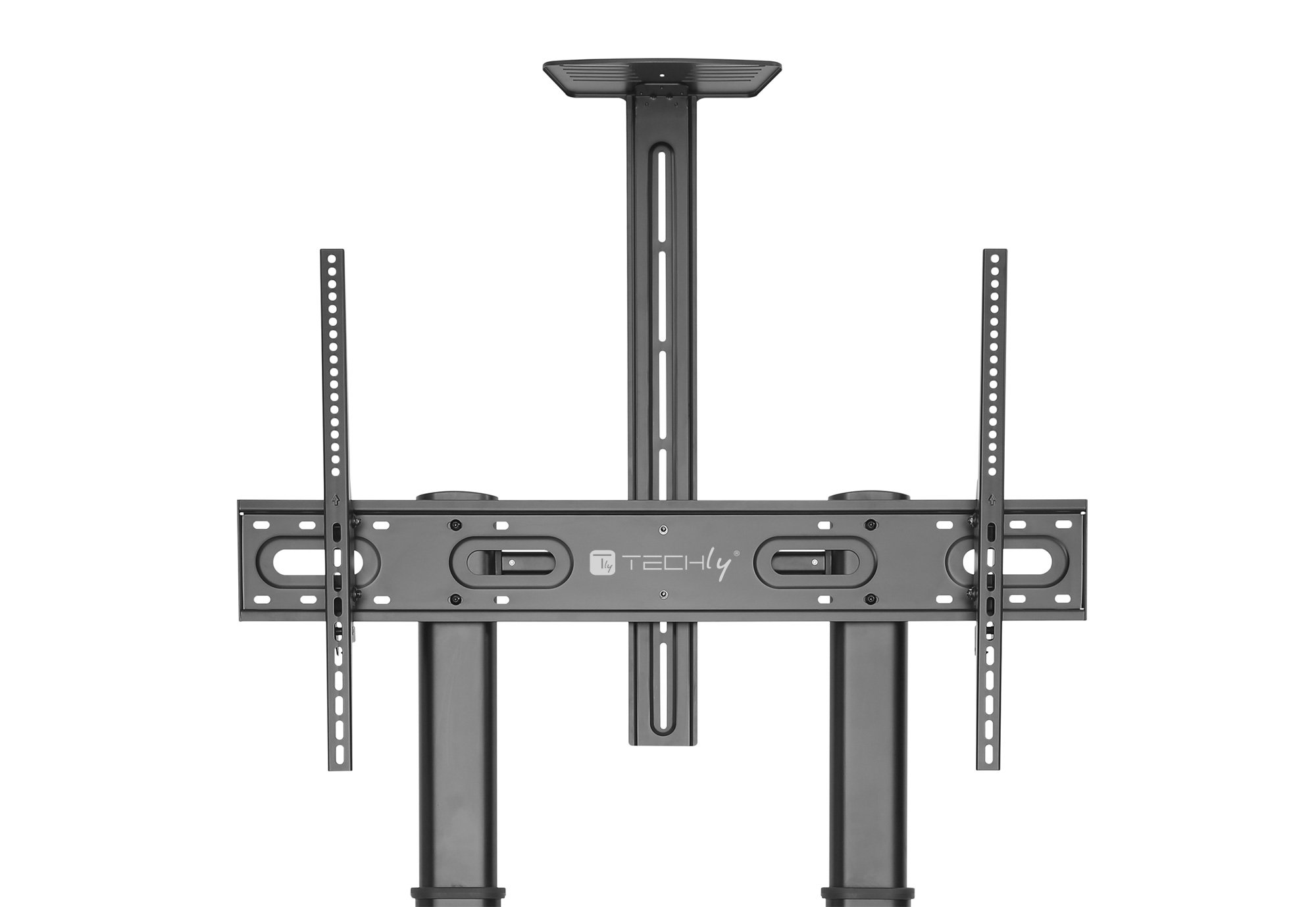 Supporto a pavimento per TV con regolazione manuale altezza, in acciaio, per TV da 60'' a 100'' TECHLY - immagine 4