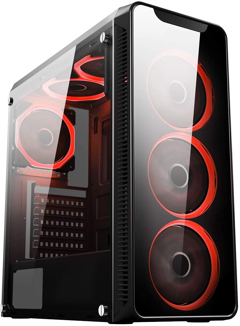 Ventola di Raffreddamento 4pin LED Rosso 120 mm 25dBA Fan PC Gaming WHITE SHARK - immagine 5