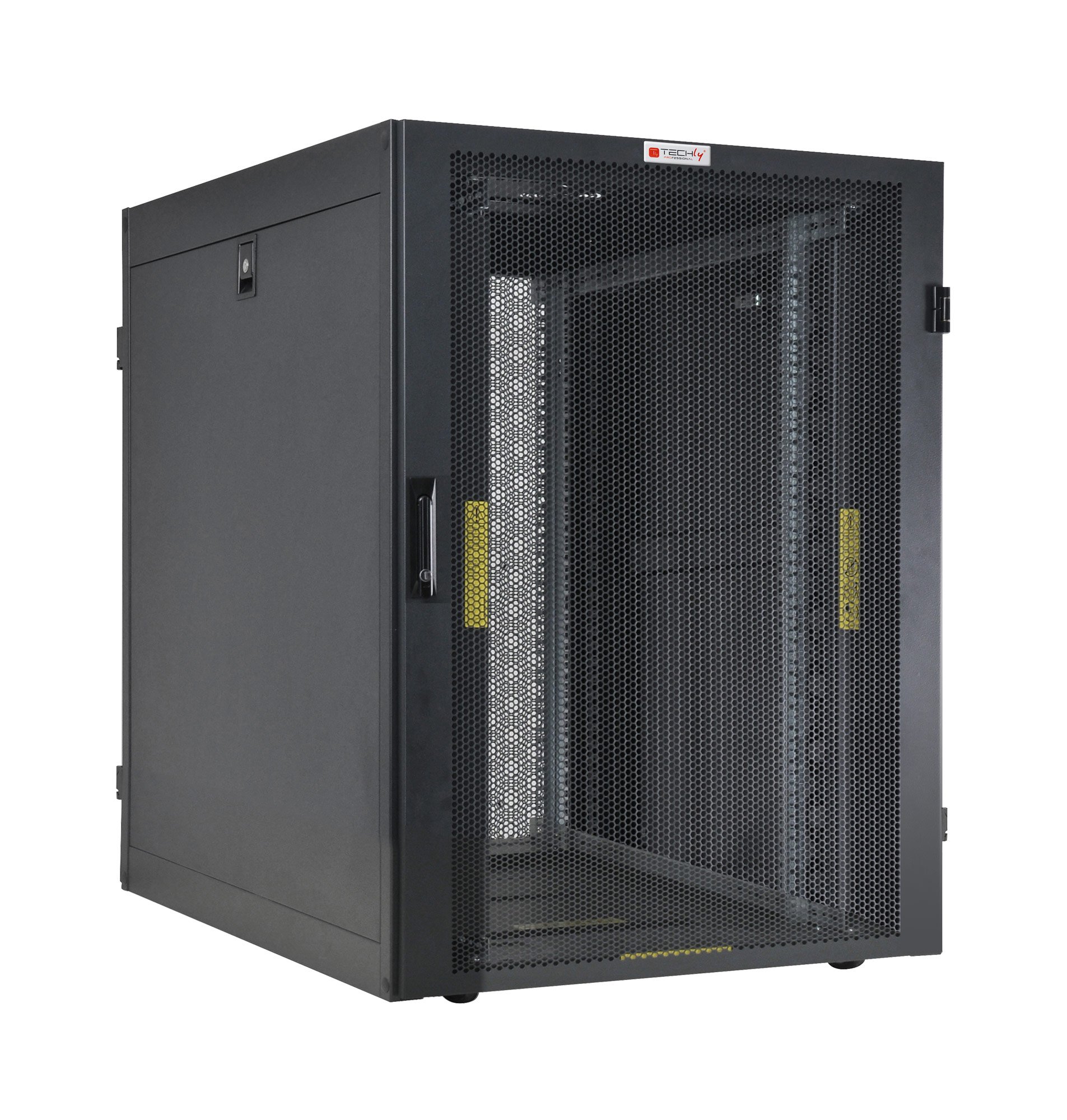 Armadio NetRack 19'' 600x1000 24 Unità Ventilato Nero da Assemblare TECHLY PROFESSIONAL