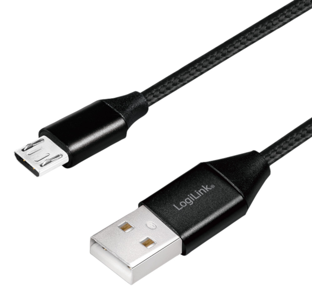 Cavo USB Micro-B Maschio/USB-A Maschio 1 m Nero LOGILINK