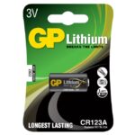 Blister 1 Batteria al Litio CR123A GP BATTERIES