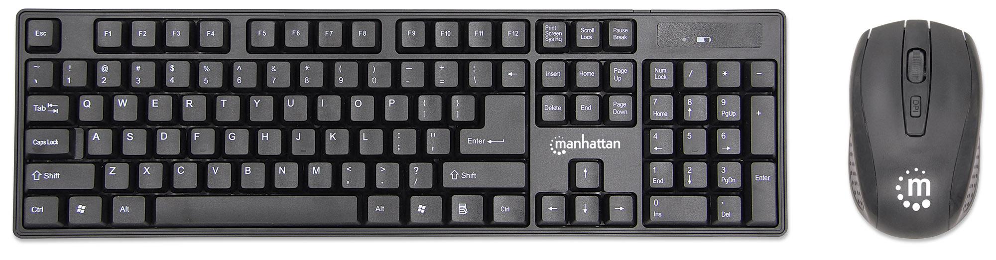 Set Tastiera Wireless e Mouse Ottico Layout Italiano MANHATTAN