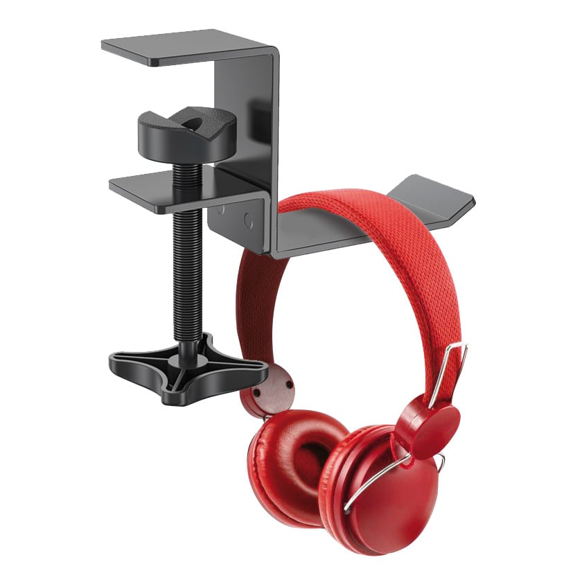 Gancio per Cuffie con Morsetto Regolabile TECHLY