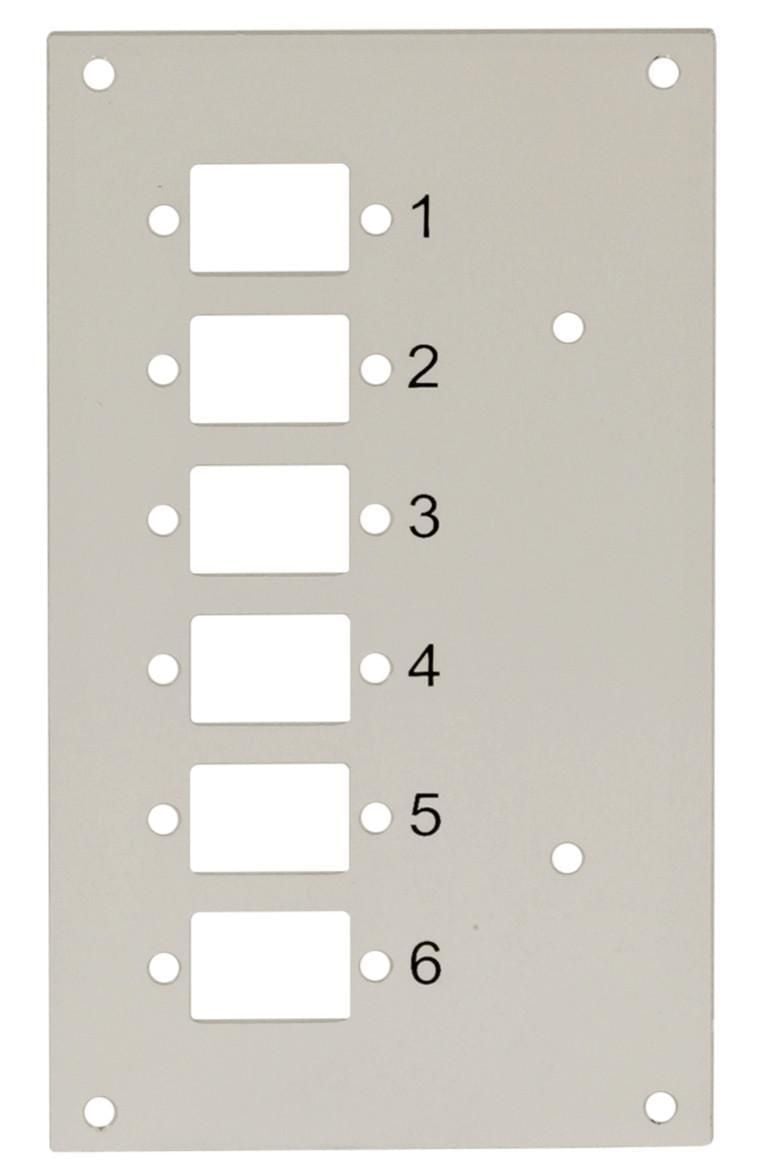 Pannello Frontale 6 Connessioni SC-Simplex per Box Ottico TECHLY PROFESSIONAL