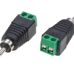 Adattatore Connettore Terminal Block 2-pin a RCA maschio TECHLY