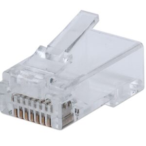 Confezione 100 Plug modulari RJ45 Passanti Cat5e FastCrimp INTELLINET