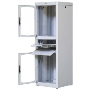 Armadio Rack 19'' 600x800 38U con Ripiano Tastiera Grigio INTELLINET