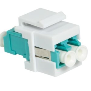 Giunto Fibra LWL LC Duplex Multimodale per Keystone Acqua e Bianco LOGILINK