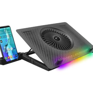 Supporto di Raffreddamento per Notebook 5 Inclinazioni e Luce LED RGB WHITE SHARK