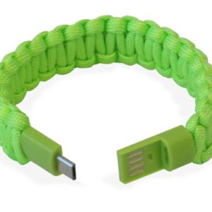 Bracciale Paracord con Micro USB Verde MANHATTAN