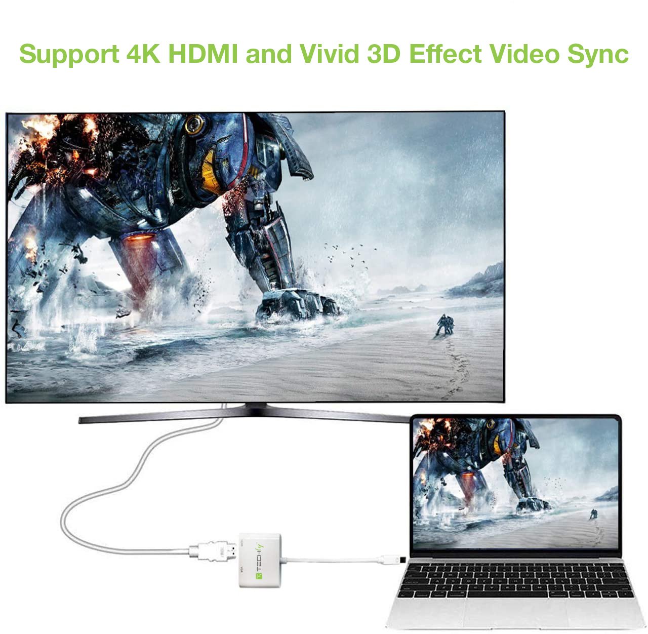 Adattatore Mini DisplayPort ad HDMI/VGA TECHLY - immagine 6