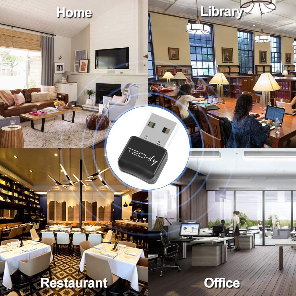 Adattatore USB Bluetooth 5.0 per PC Dongle Classe 2 + EDR 10m TECHLY - immagine 6