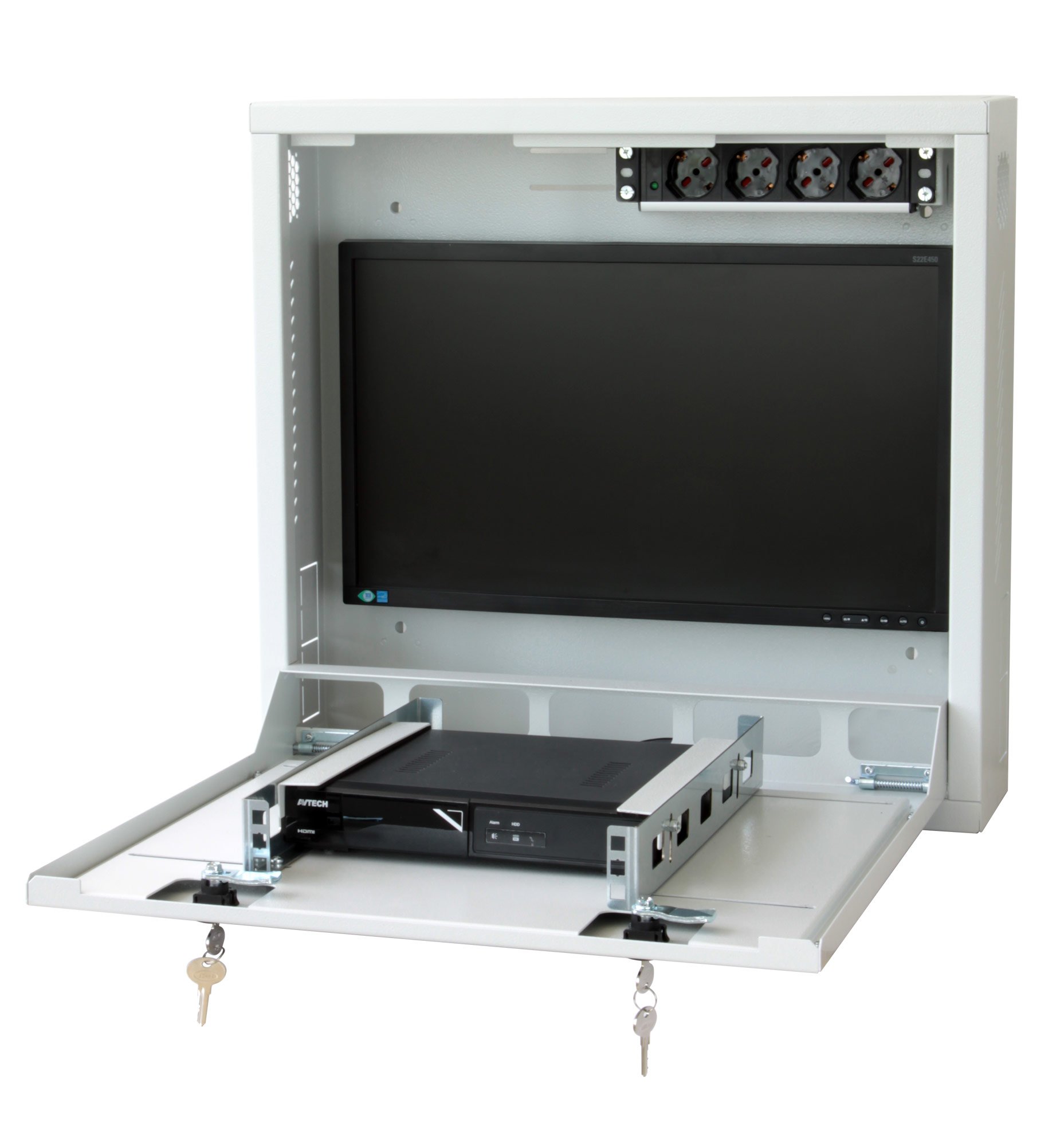 Box di Sicurezza da Parete per DVR e Sistemi di Videosorveglianza Grigio TECHLY PROFESSIONAL - immagine 6