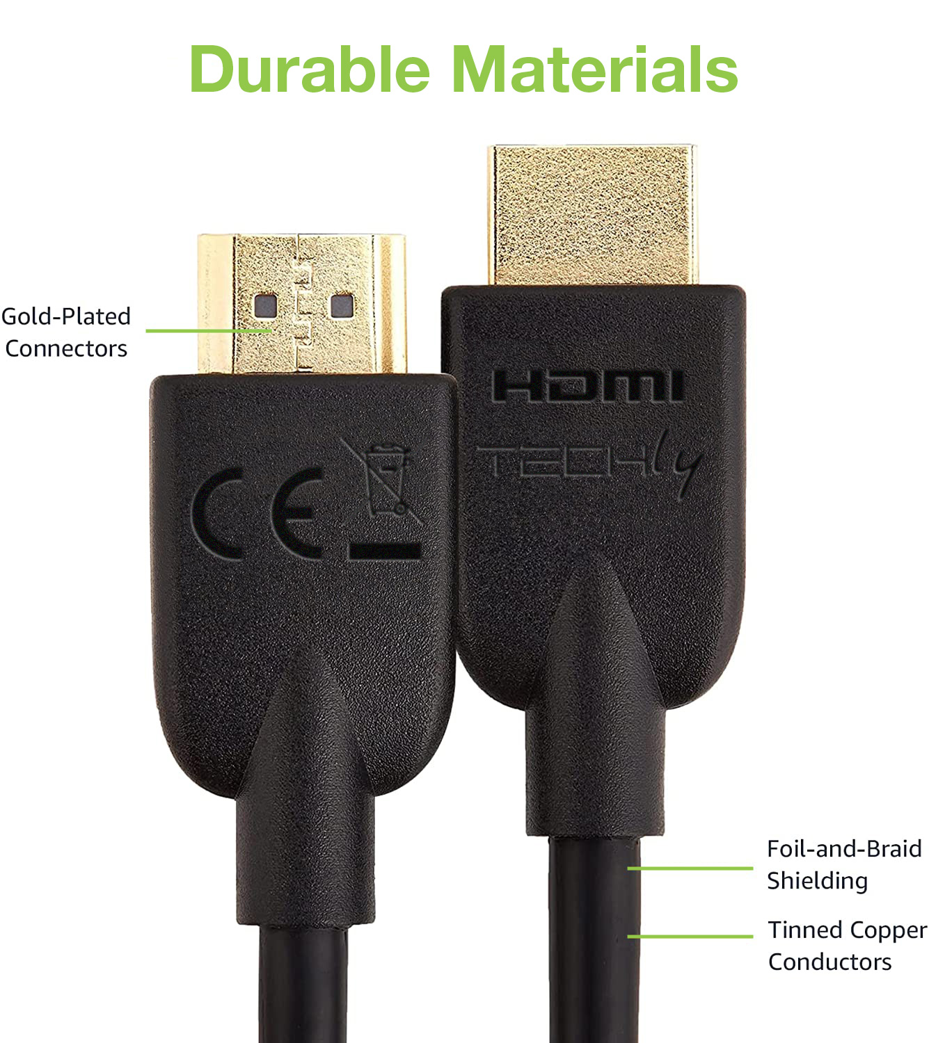 Cavo HDMI&trade; High Speed 2.0 A/A M/M 0,5m Nero TECHLY - immagine 6