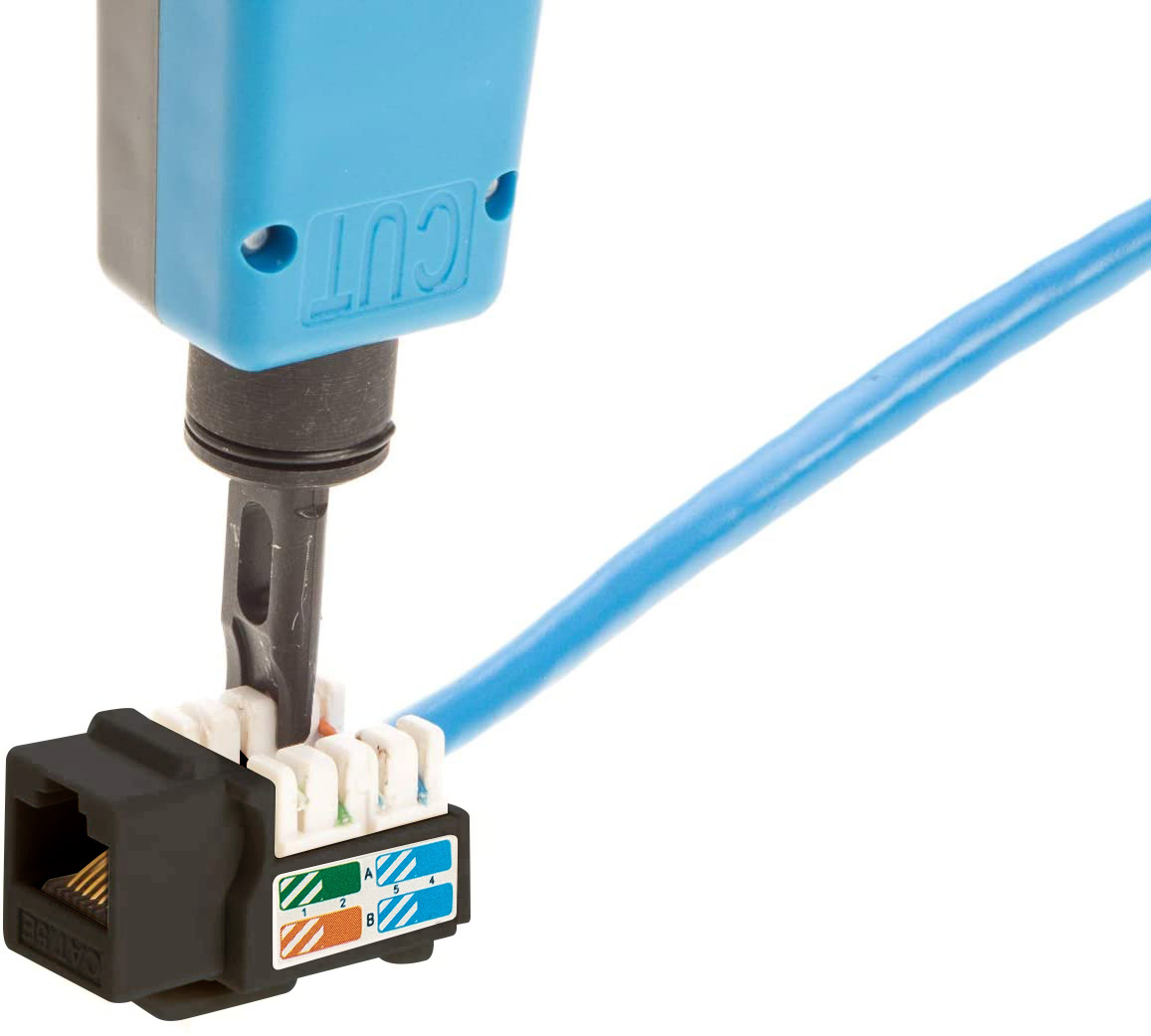 Frutto Keystone RJ45 Cat.5E UTP IDC 90° Nero TECHLY PROFESSIONAL - immagine 5