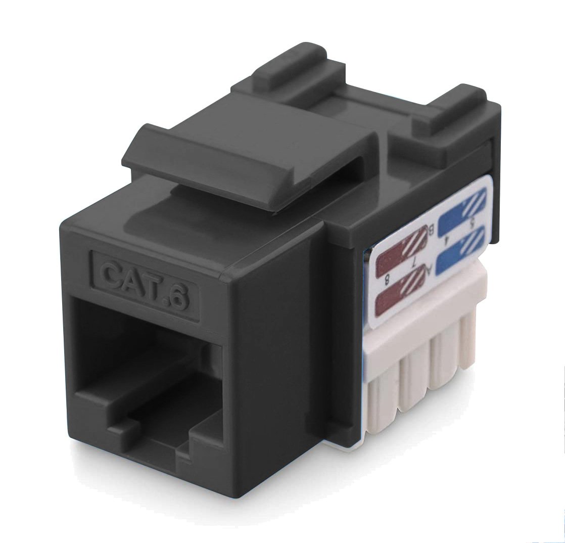 Frutto Keystone RJ45 Cat.6 UTP IDC 90° Nero TECHLY PROFESSIONAL - immagine 6