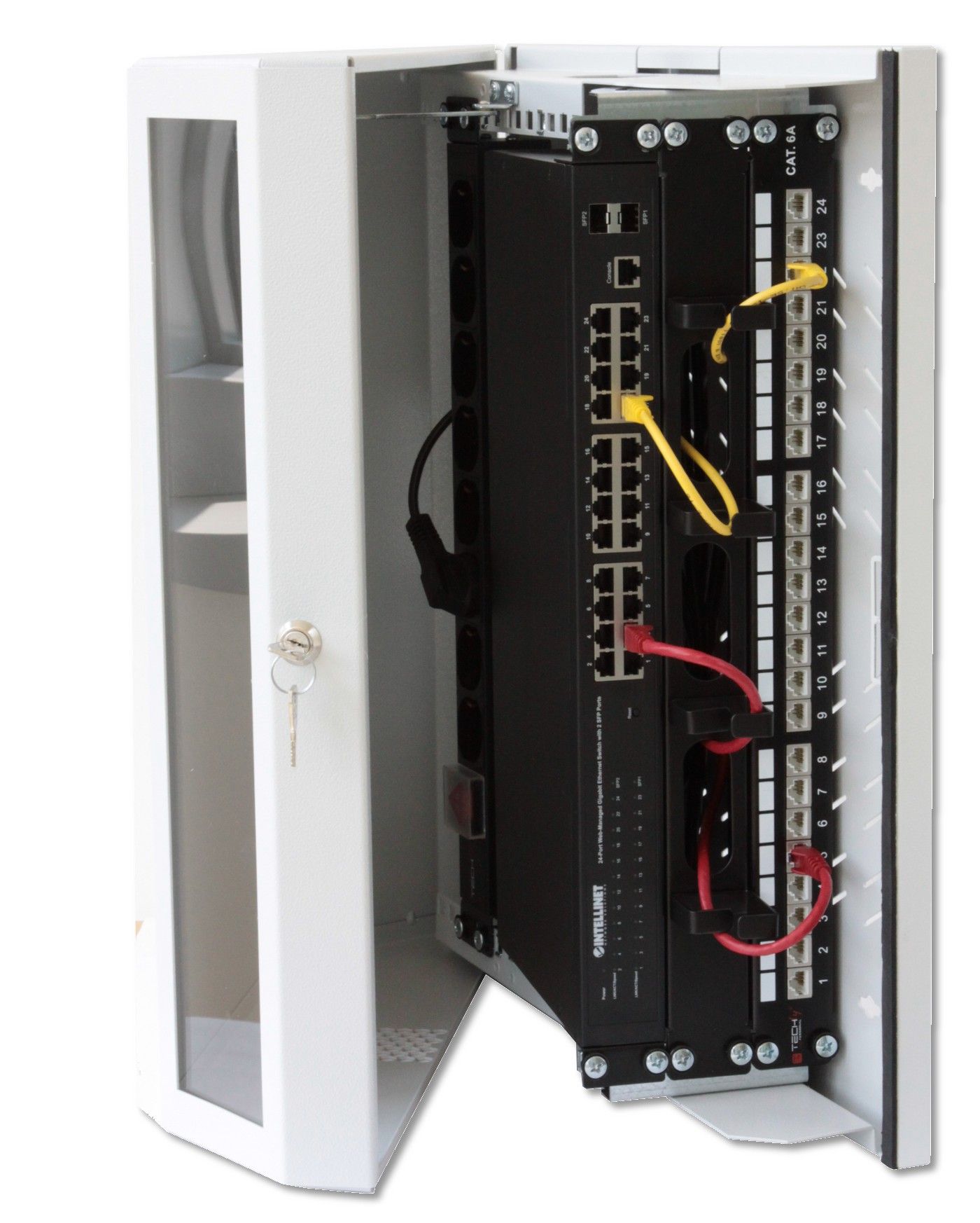 Armadio a muro 19'' Flat 9 Unità Grigio TECHLY PROFESSIONAL - immagine 6