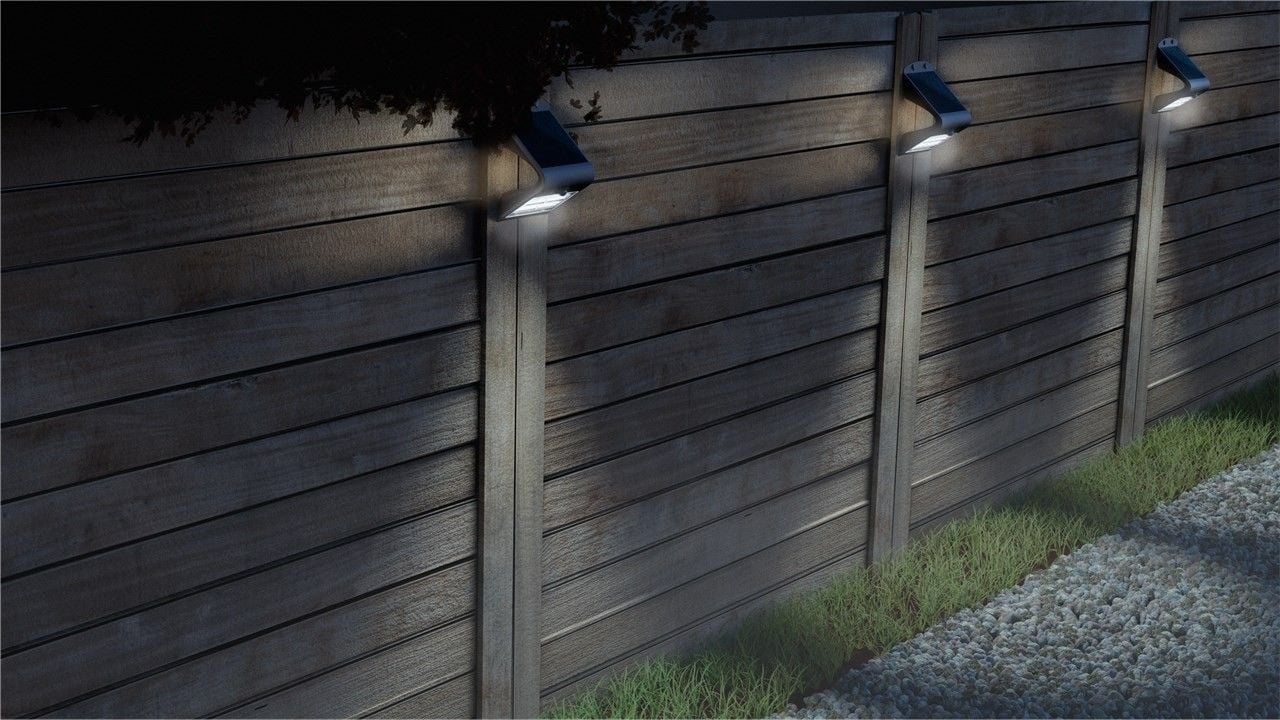 Lampada LED Solare a Muro 3,2W IP65 Sensore di Movimento Nero GOOBAY - immagine 6