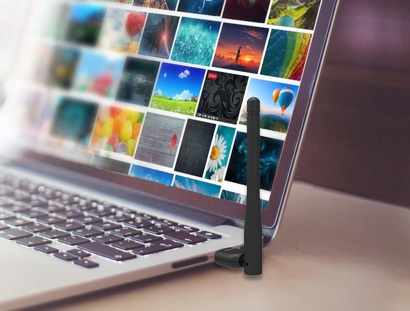 Adattatore Wireless AC650 Dual Band Donlge WiFi USB Antenna Esterna WAVLINK - immagine 5