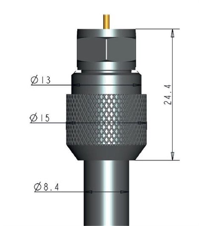 Confezione 10 Adattatori F per Cavi Diametro 8,2/8,4mm GOOBAY - immagine 6