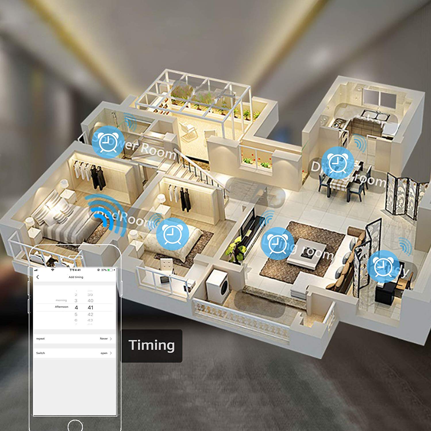 Interruttore Switch Smart Home 10A WiFi Universale, R4967 WOOX - immagine 6
