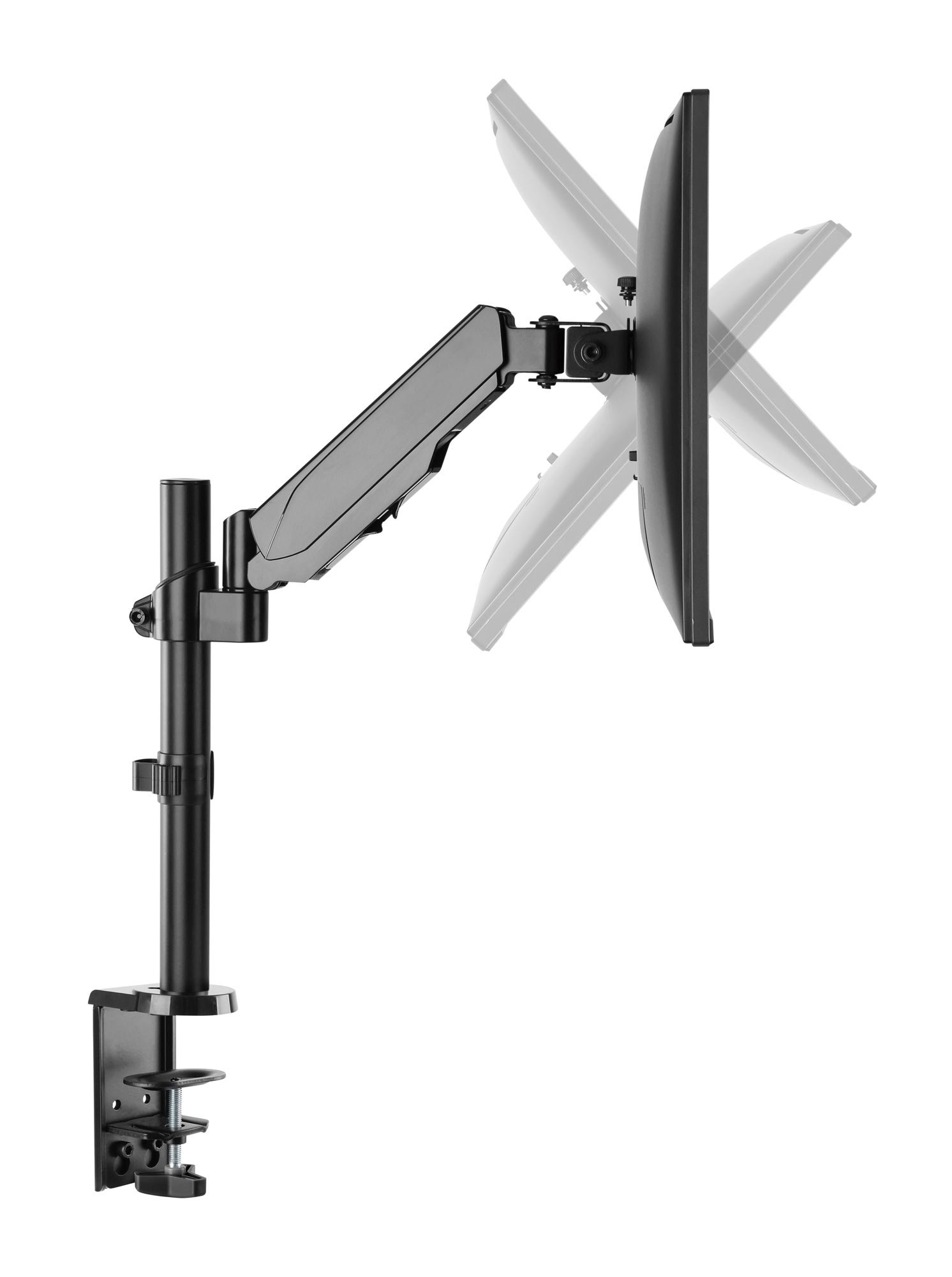Supporto da Scrivania per Monitor 17-32'' con Molla a Gas Estensione 306 mm TECHLY - immagine 6
