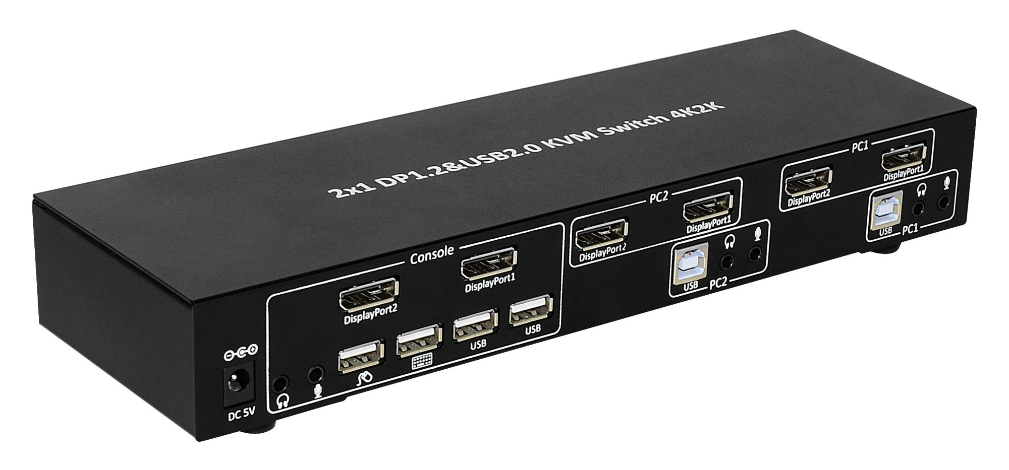 Switch KVM 2 porte DisplayPort1.2 per doppio Monitor TECHLY - immagine 5