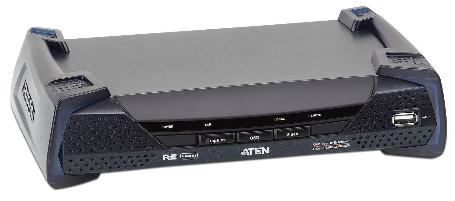 Ricevitore KVM over IP a schermo singolo 4K HDMI con PoE, KE8952R ATEN - immagine 6