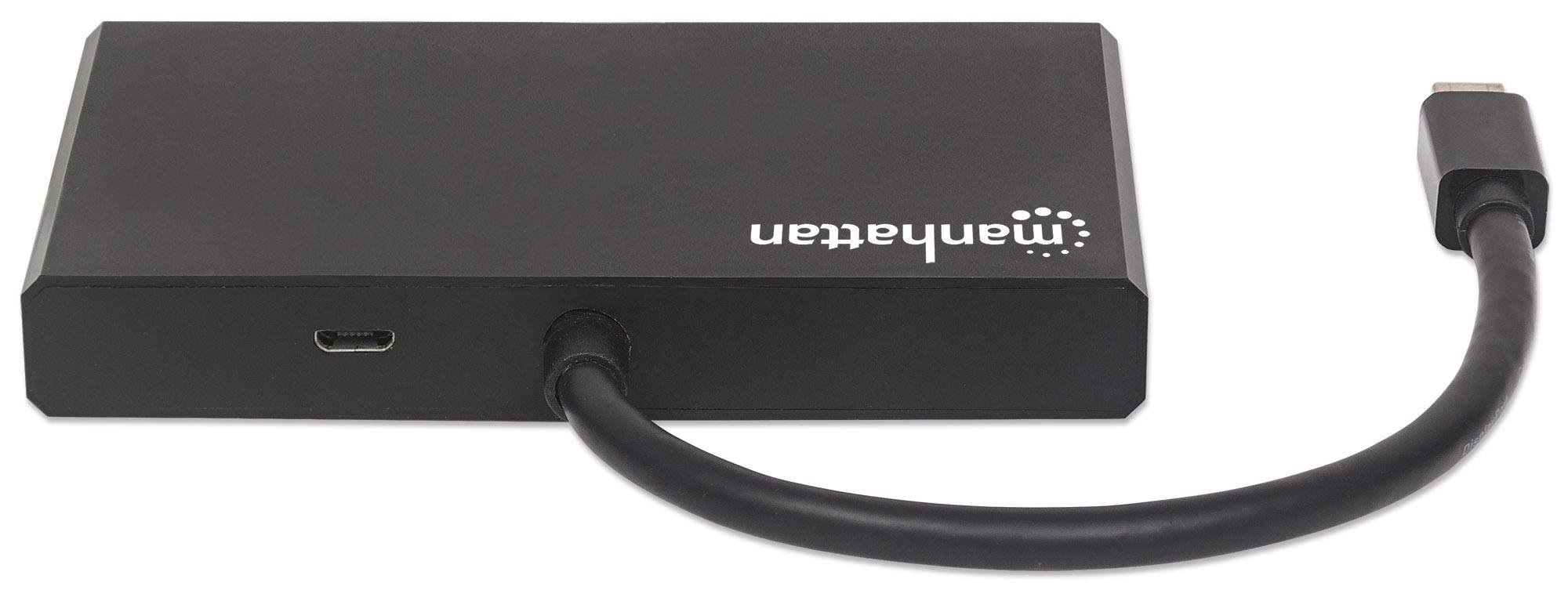 Splitter Hub Mini DisplayPort a 4 porte DisplayPort con MST MANHATTAN - immagine 6