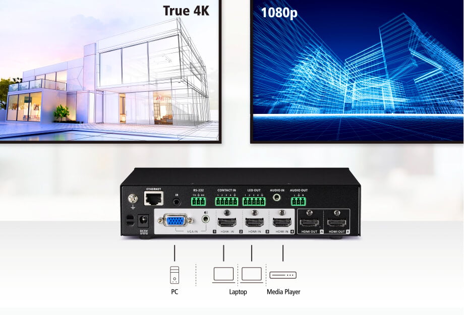 Switch matrix per presentazioni True 4K 4 x 2, VP1420 ATEN - immagine 6