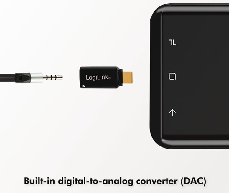 Adattatore Convertitore Audio Portatile da USB-C™ a 3,5 mm Nero LOGILINK - immagine 5