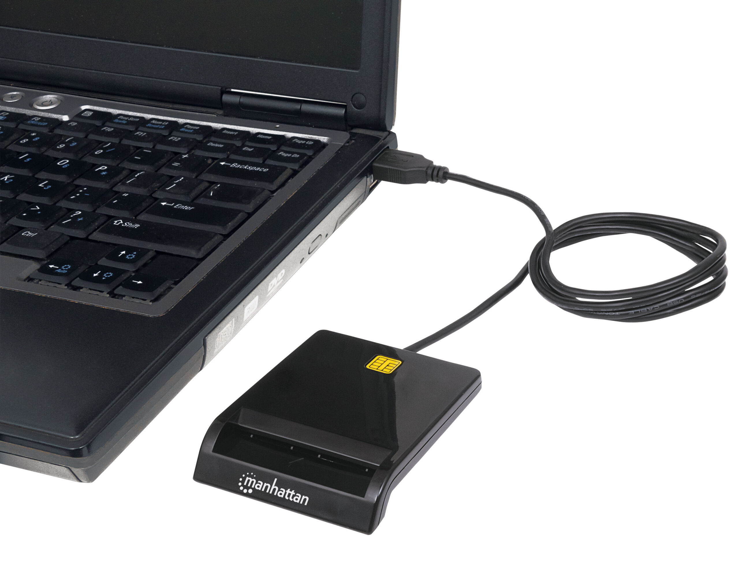 Lettore/Scrittore di Smart Card USB Compatto Nero MANHATTAN - immagine 6