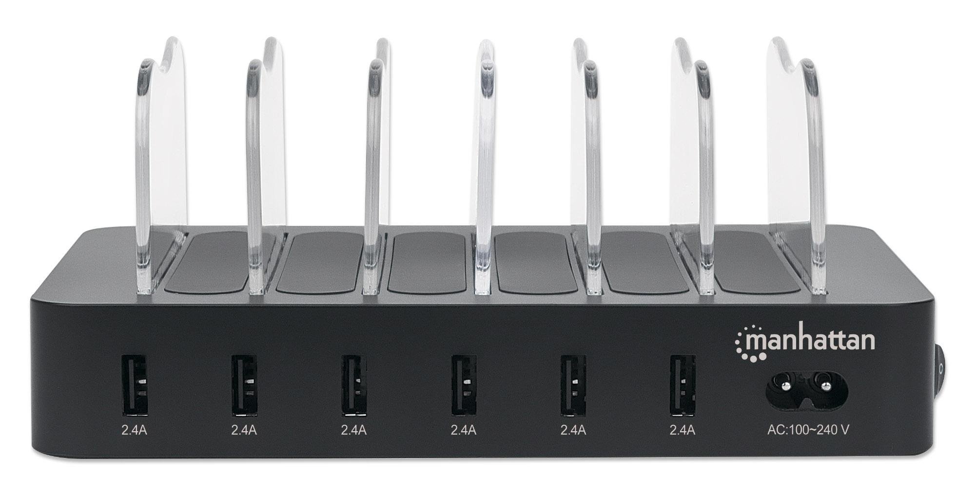 Docking Station Stazione di ricarica 6 porte USB MANHATTAN - immagine 6