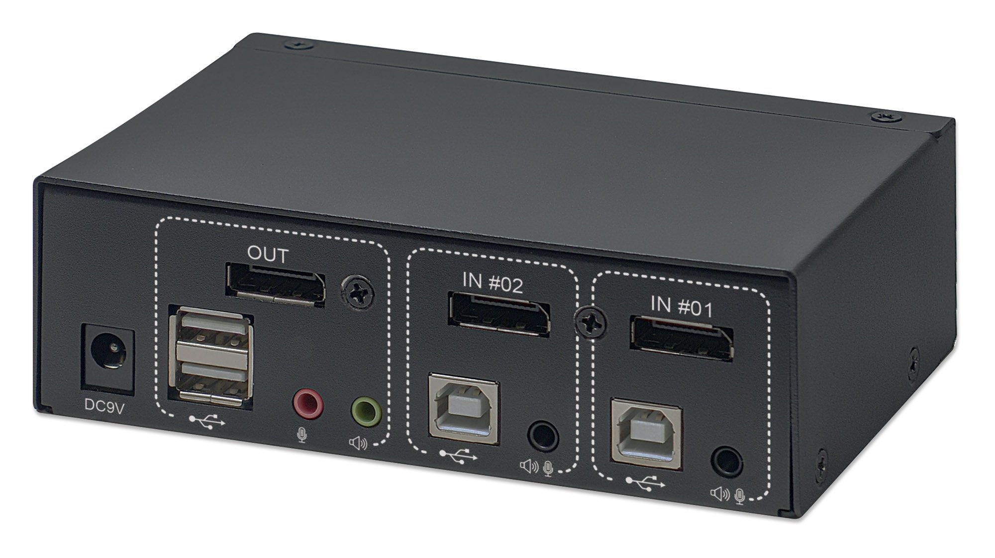 Switch KVM DisplayPort 1.2 a 2 porte 4K con Audio MANHATTAN - immagine 6
