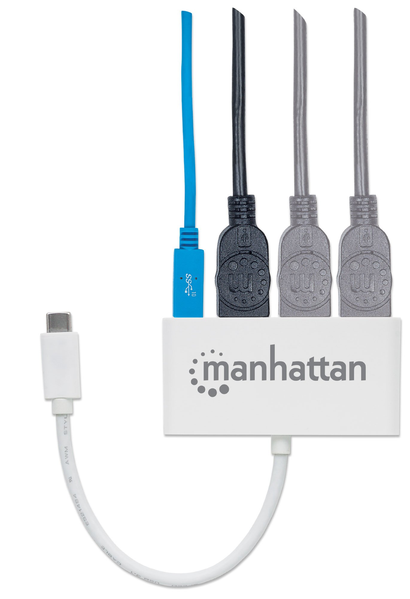 Hub USB 3.2 Gen 1 USB-C™ con 3 Porte USB tipo A e Alimentazione MANHATTAN - immagine 6