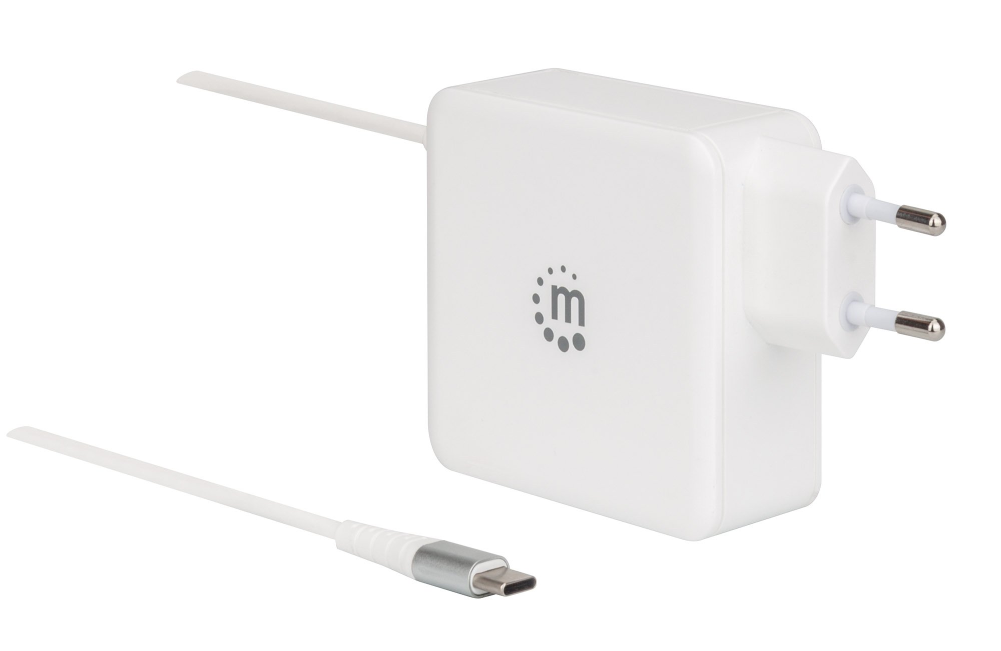 Alimentatore 60W USB con Cavo USB-C Bianco MANHATTAN - immagine 6