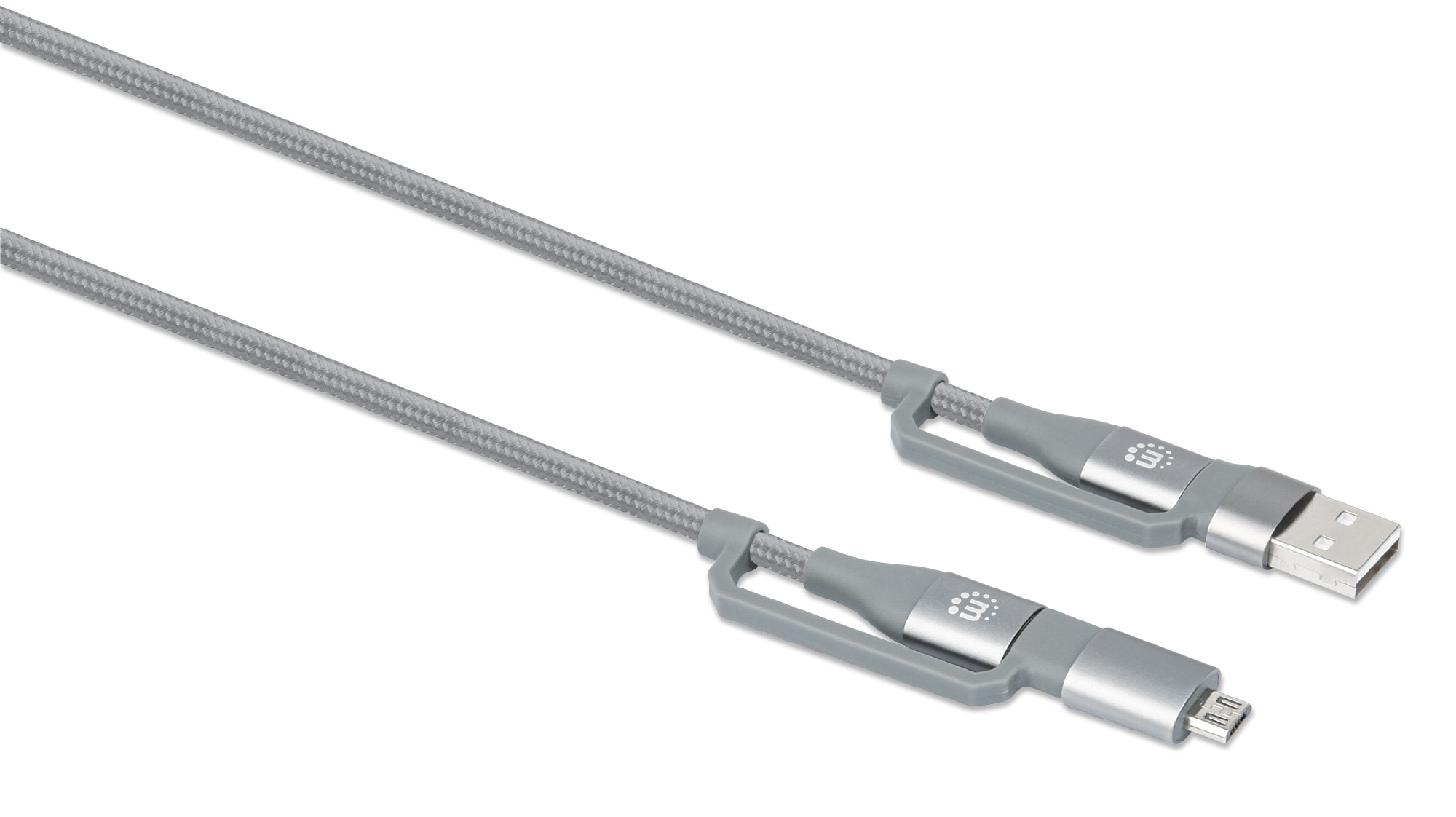 Cavo USB di Ricarica 4-in-1 USB-A, Micro-USB e due USB-C™ 1m MANHATTAN - immagine 6