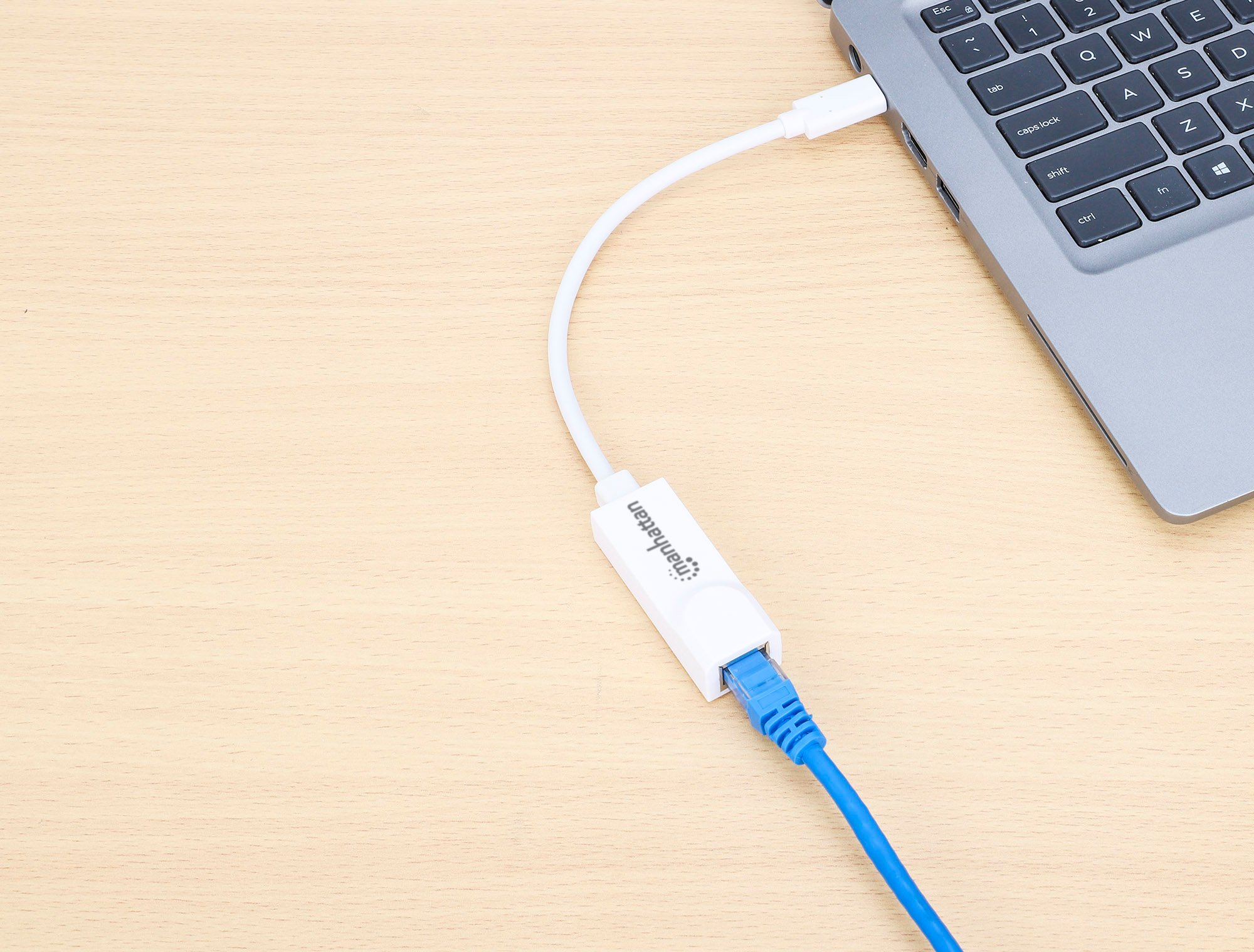 Adattatore Convertitore USB 3.1 Gen 1 da USB-C™ a Rete Gigabit RJ45 MANHATTAN - immagine 6