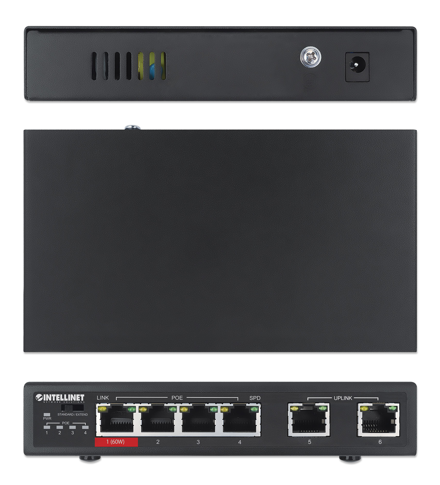 Fast Ethernet Switch a 6 porte con 4 porte PoE (1 x High-Power PoE) INTELLINET - immagine 6