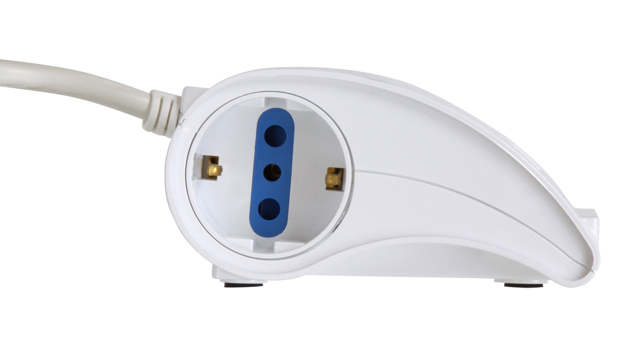 Multipresa da Tavolo 4 prese Italiane Bipasso 2 Schuko e 2 USB Bianca TECHLY - immagine 6