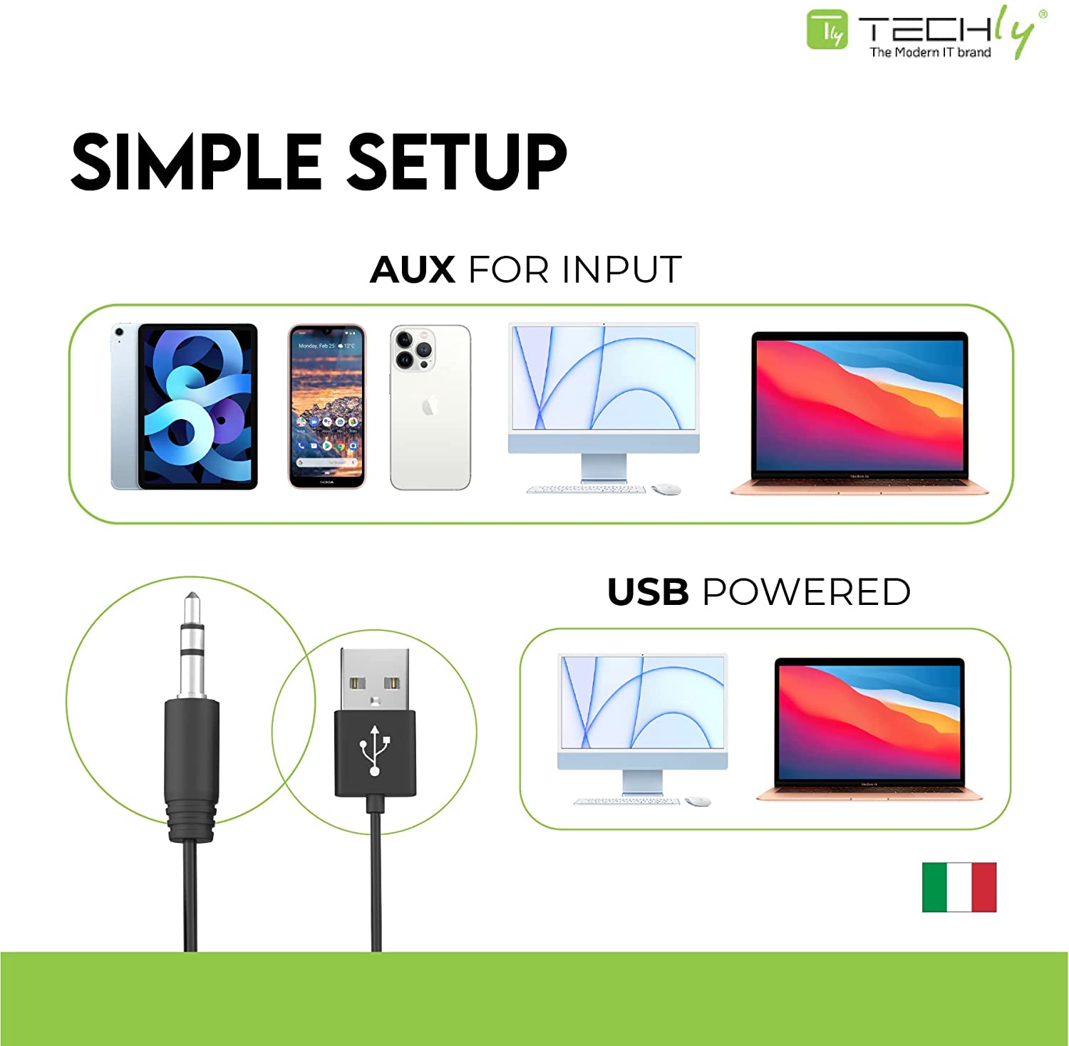 Set Altoparlanti per Notebook e PC USB 2.0 Jack 3,5mm Controllo Volume TECHLY - immagine 6