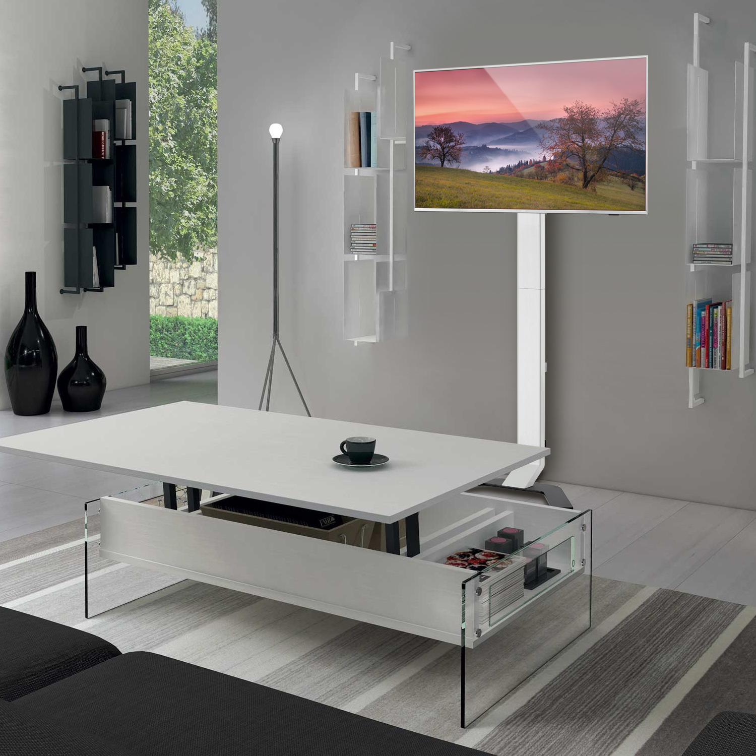 Supporto da Pavimento Super Slim per TV LCD/LED/Plasma da 32'' a 70'' TECHLY - immagine 6